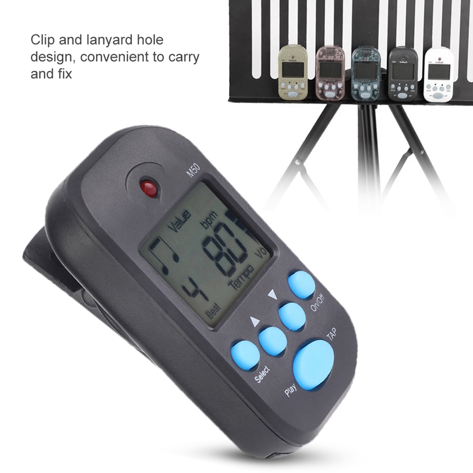 Violin Musical Instrument - Profesjonalny mini metronom z klipsem LCD