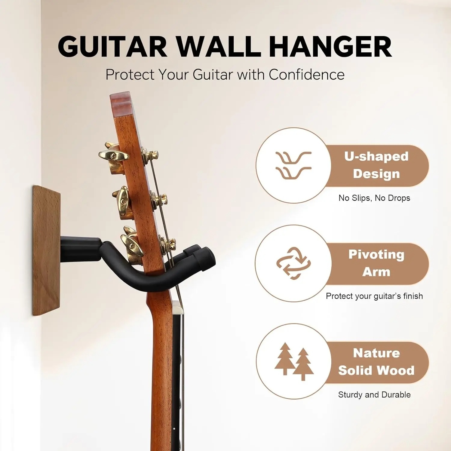Musical Instrument Bass - Uchwyt ścienny na gitarę, wieszak na