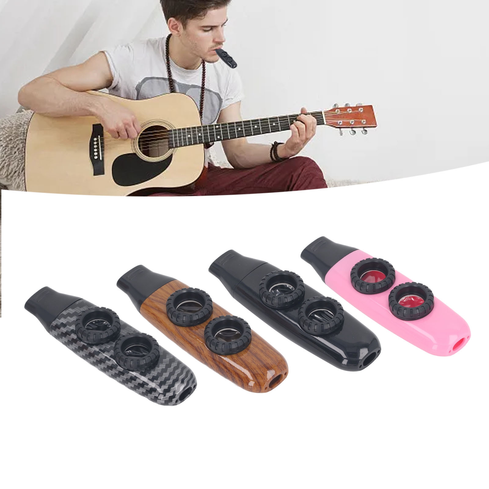 Musical Instrument Kazoo - Flet Kazoo Dwuotworowy Flet z Regulacją