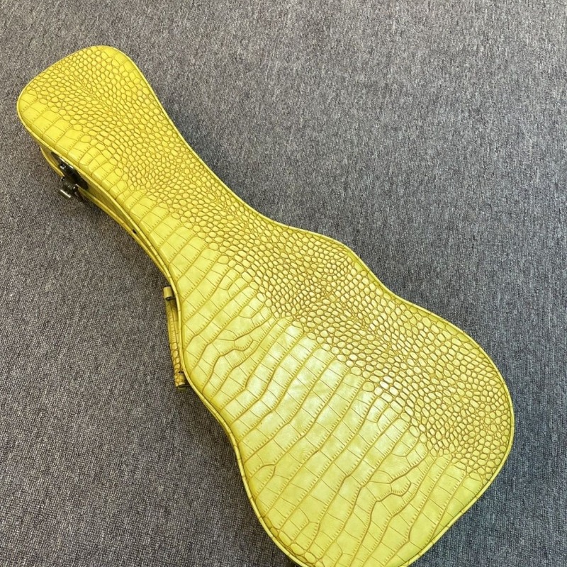 Musical Instrument Box - 26-calowe skórzane etui na ukulele, wyściełane
