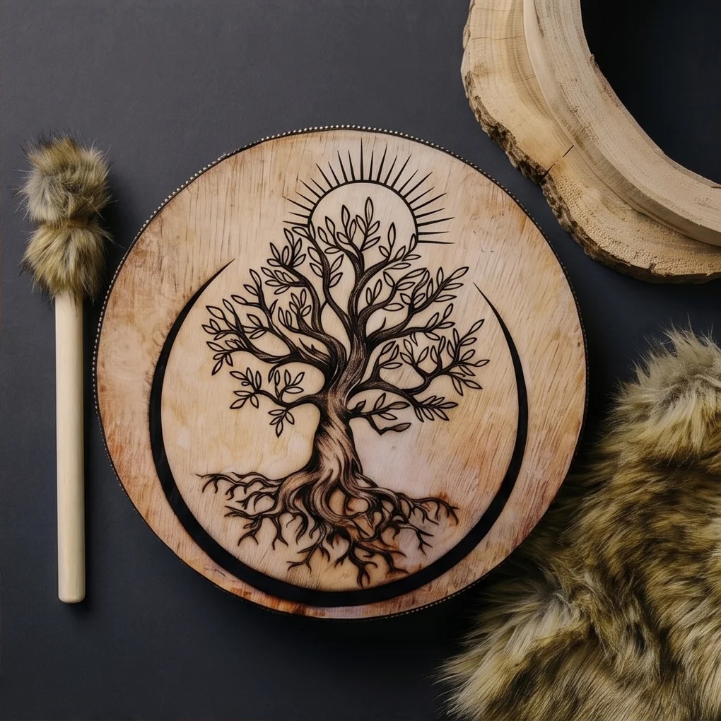1 szt. Szamański bęben z motyw – Cajon Box Drum recenzja i cena
